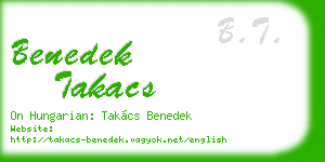 benedek takacs business card
