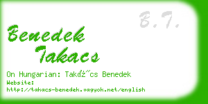 benedek takacs business card